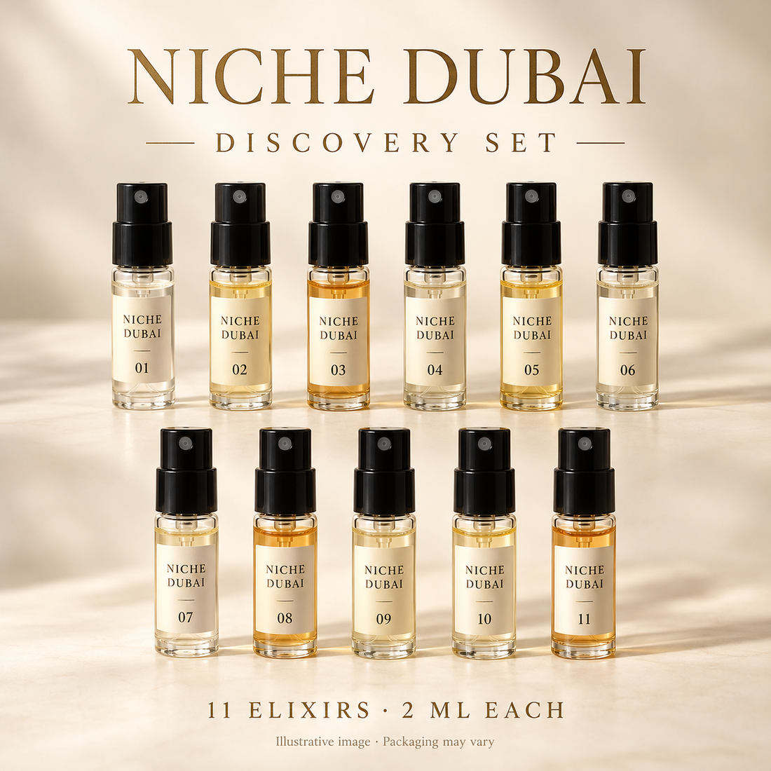 Niche Dubai Discovery Set · 11 muestras de 2 ml